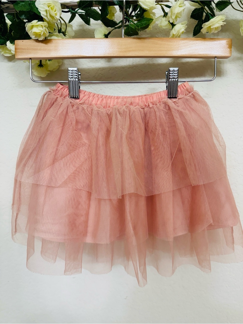 Zara • Girls Dusty Rose Pink Layered Tulle Tutu Skirt
